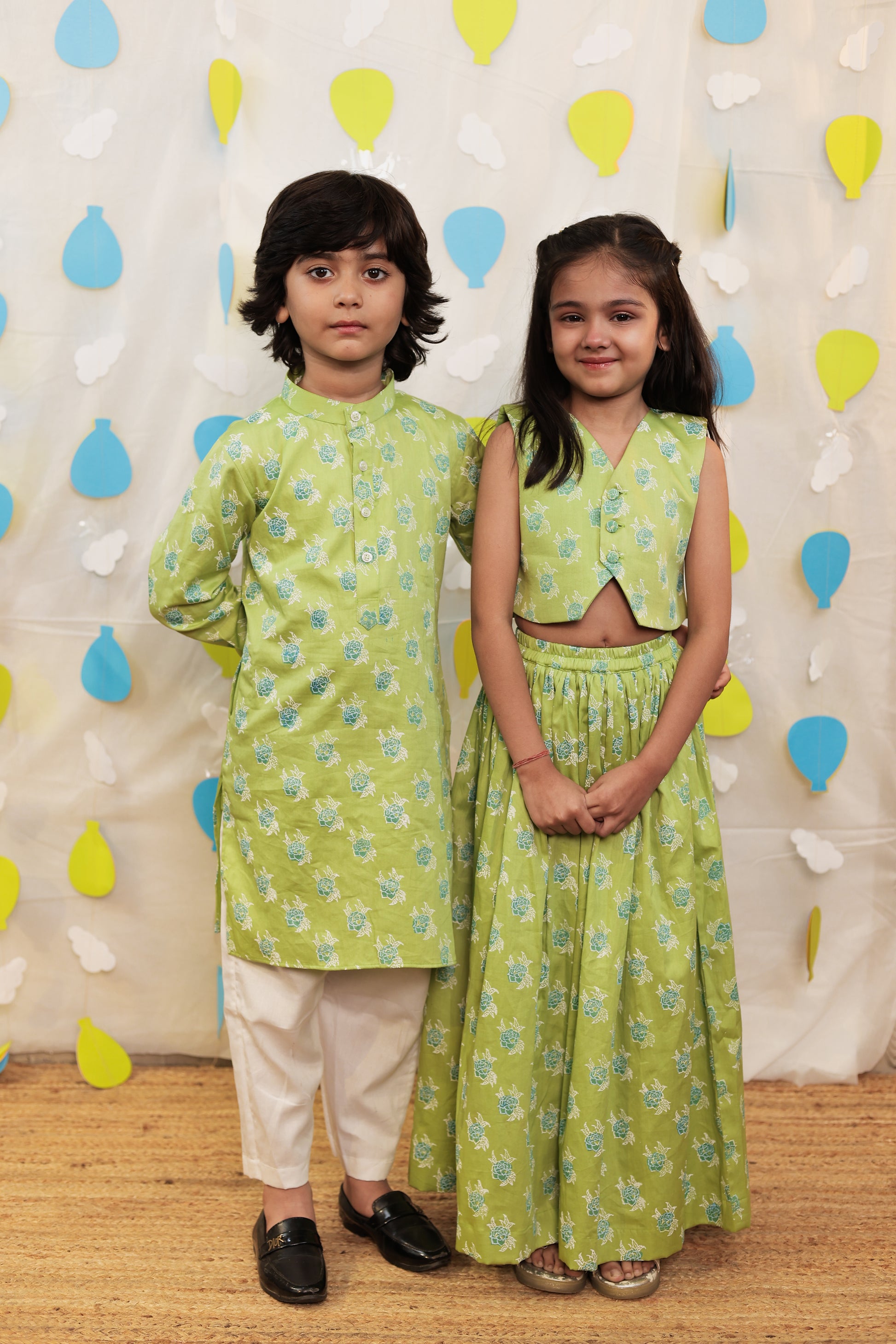 Green kurta set