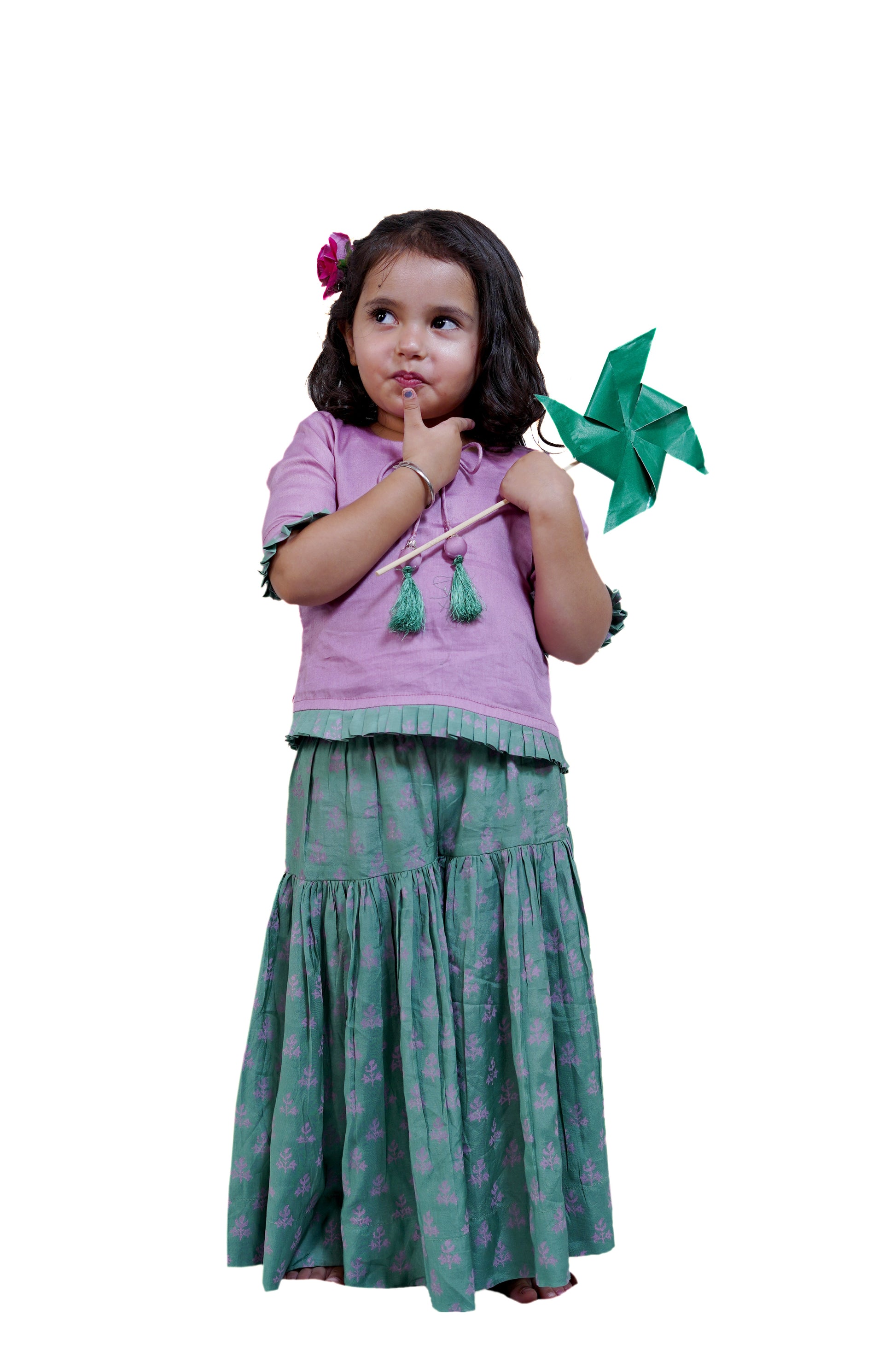 BLOCK PRINTED SHARARA WITH KURTA SET