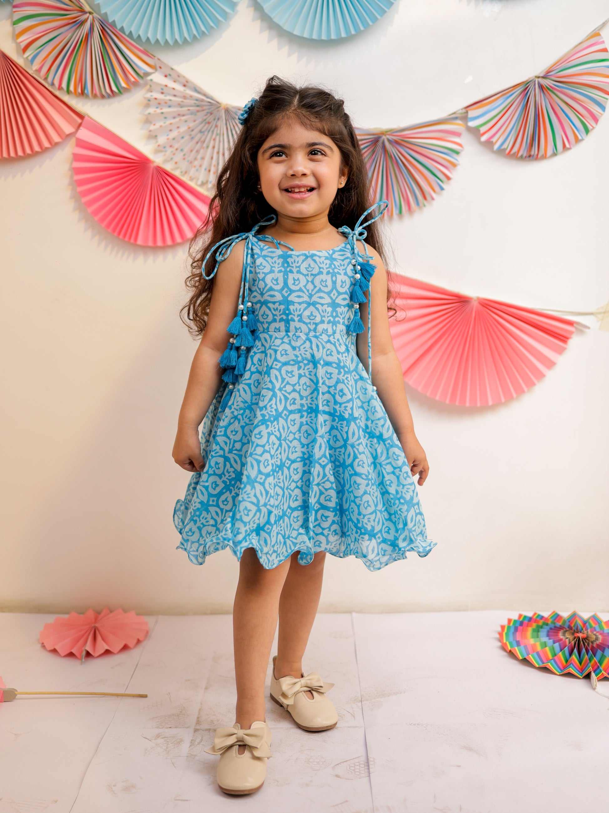 Cloudy sky tassel dress