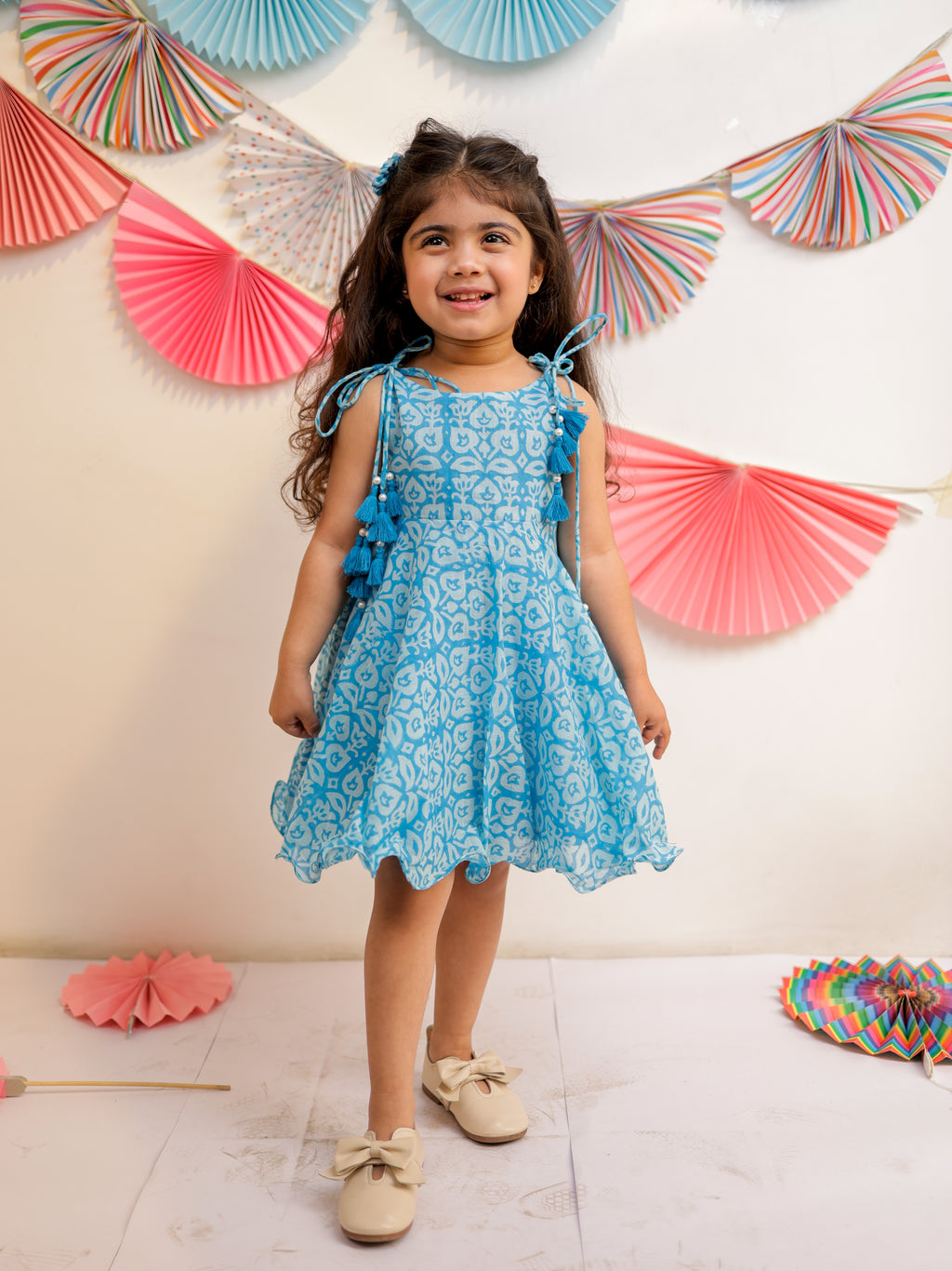 Cloudy sky tassel dress