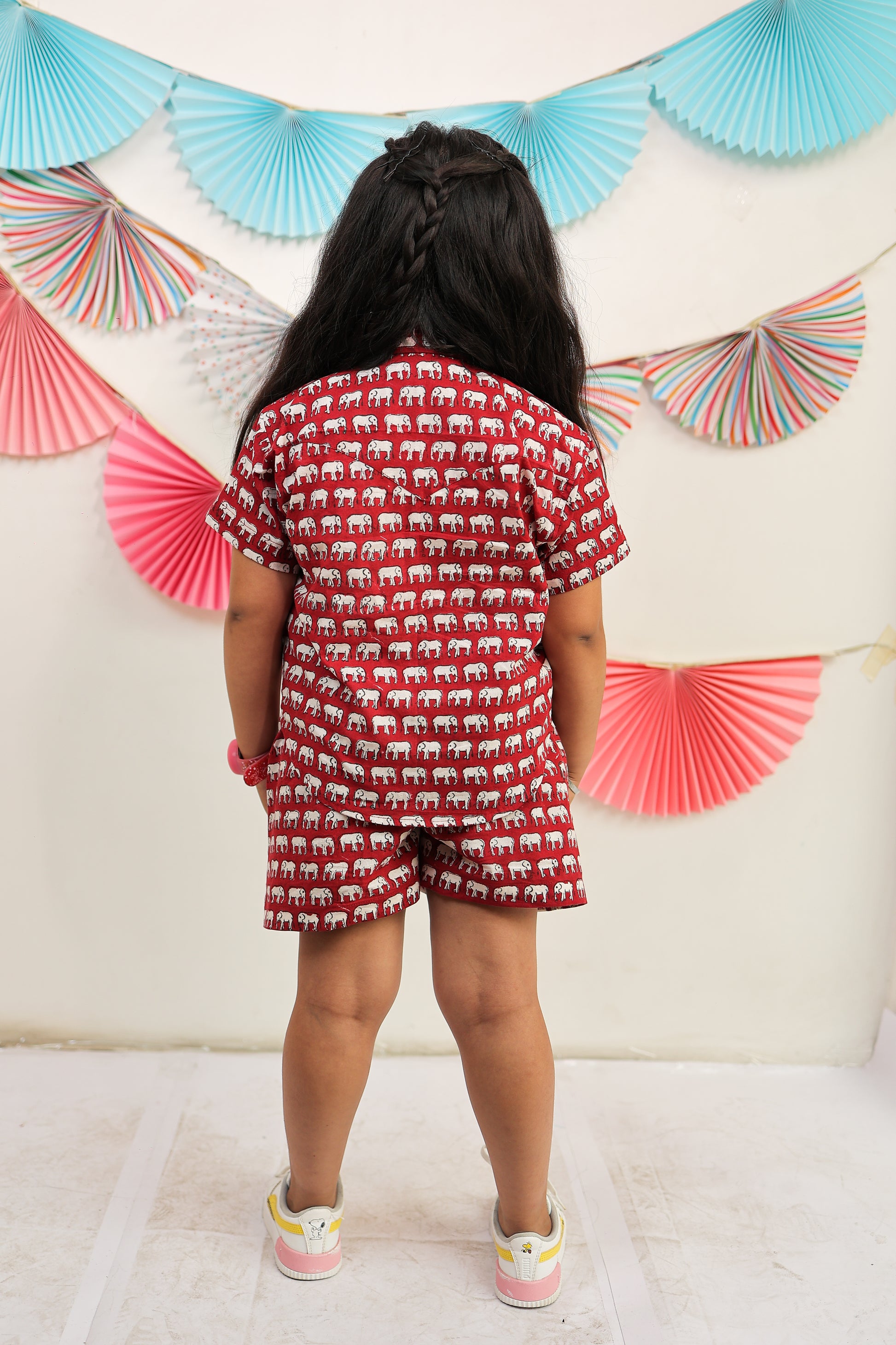 Red elephant delight co-ord set