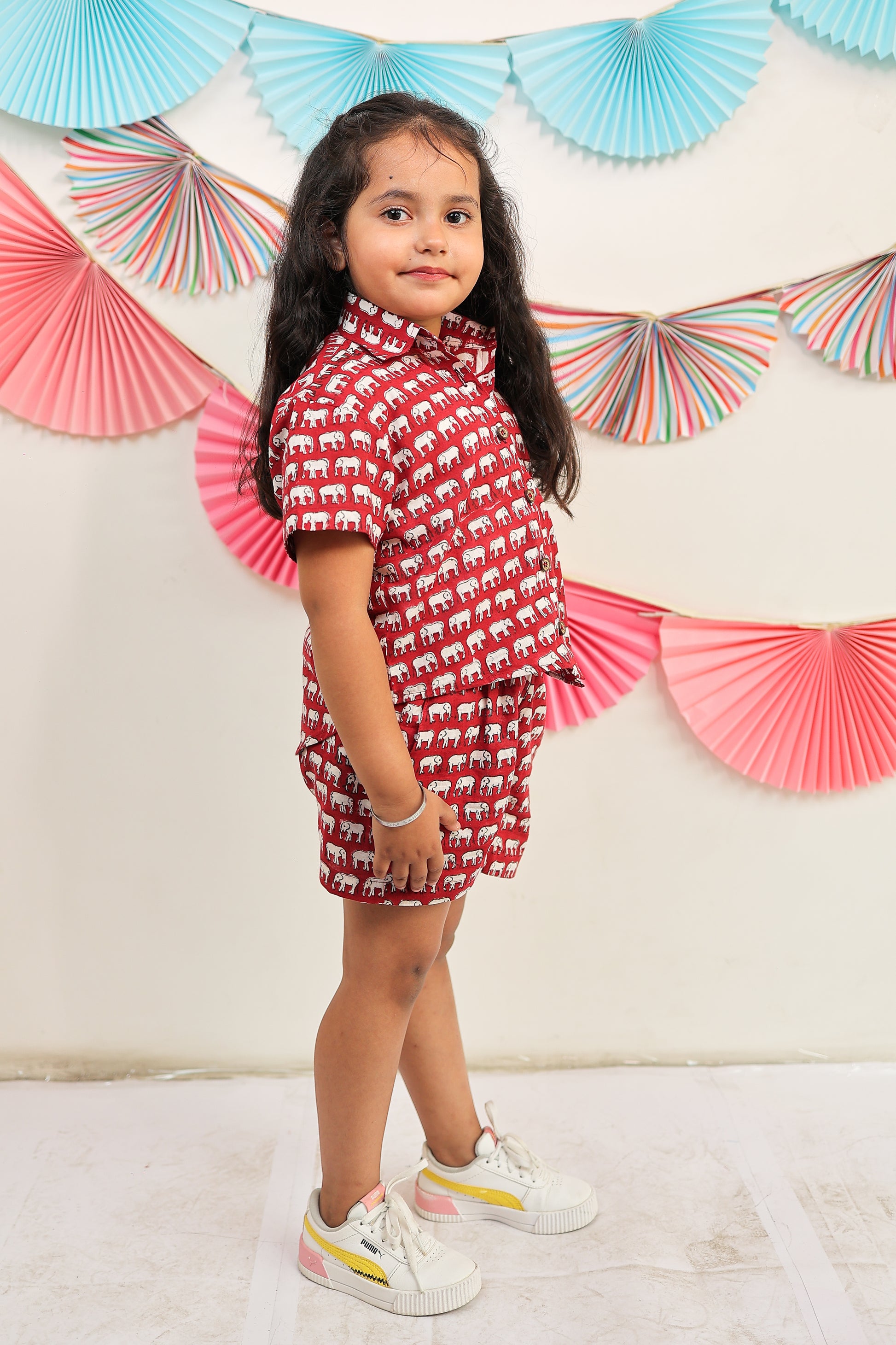 Red elephant delight co-ord set
