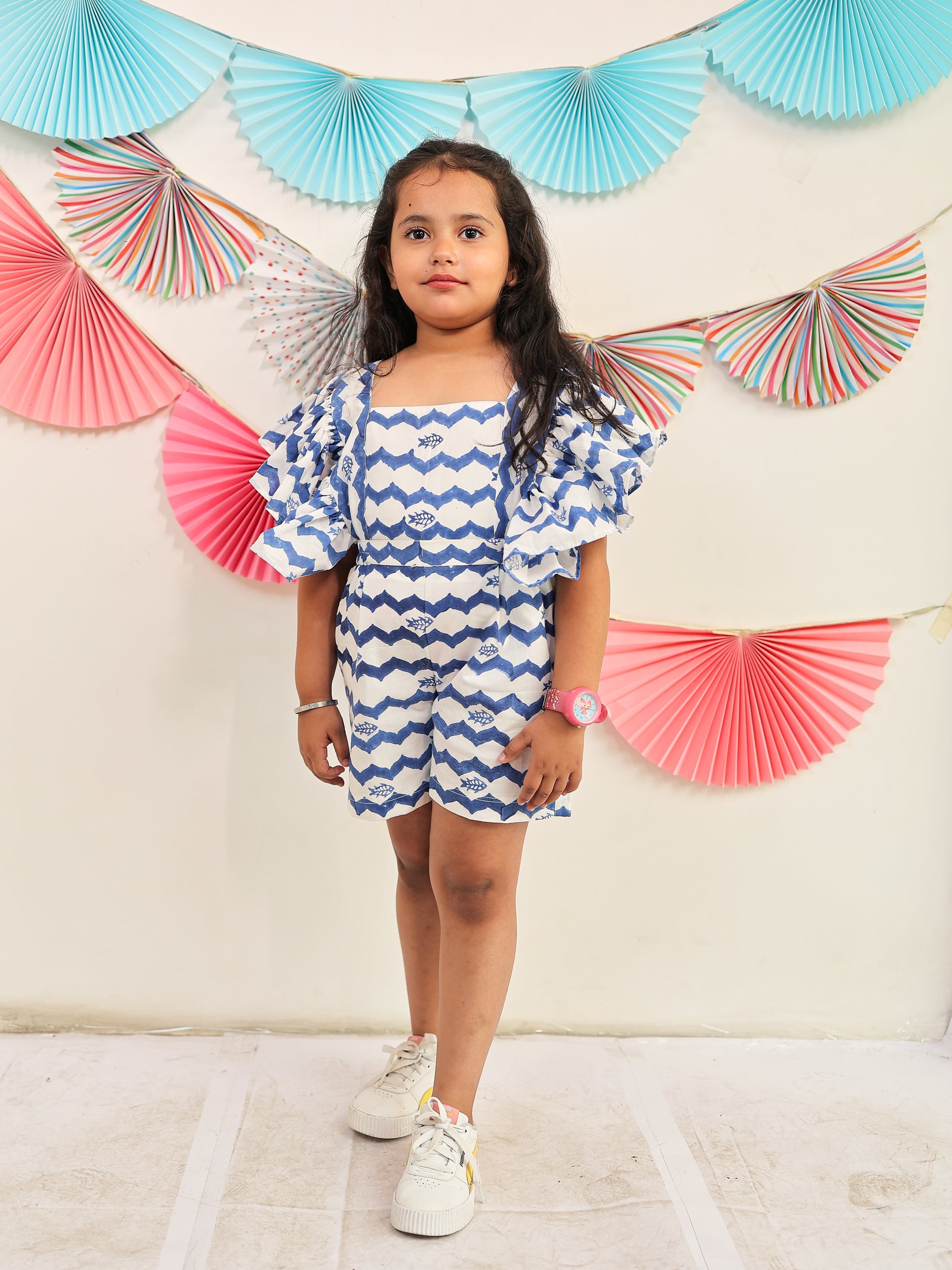 Whimsical waves playsuit