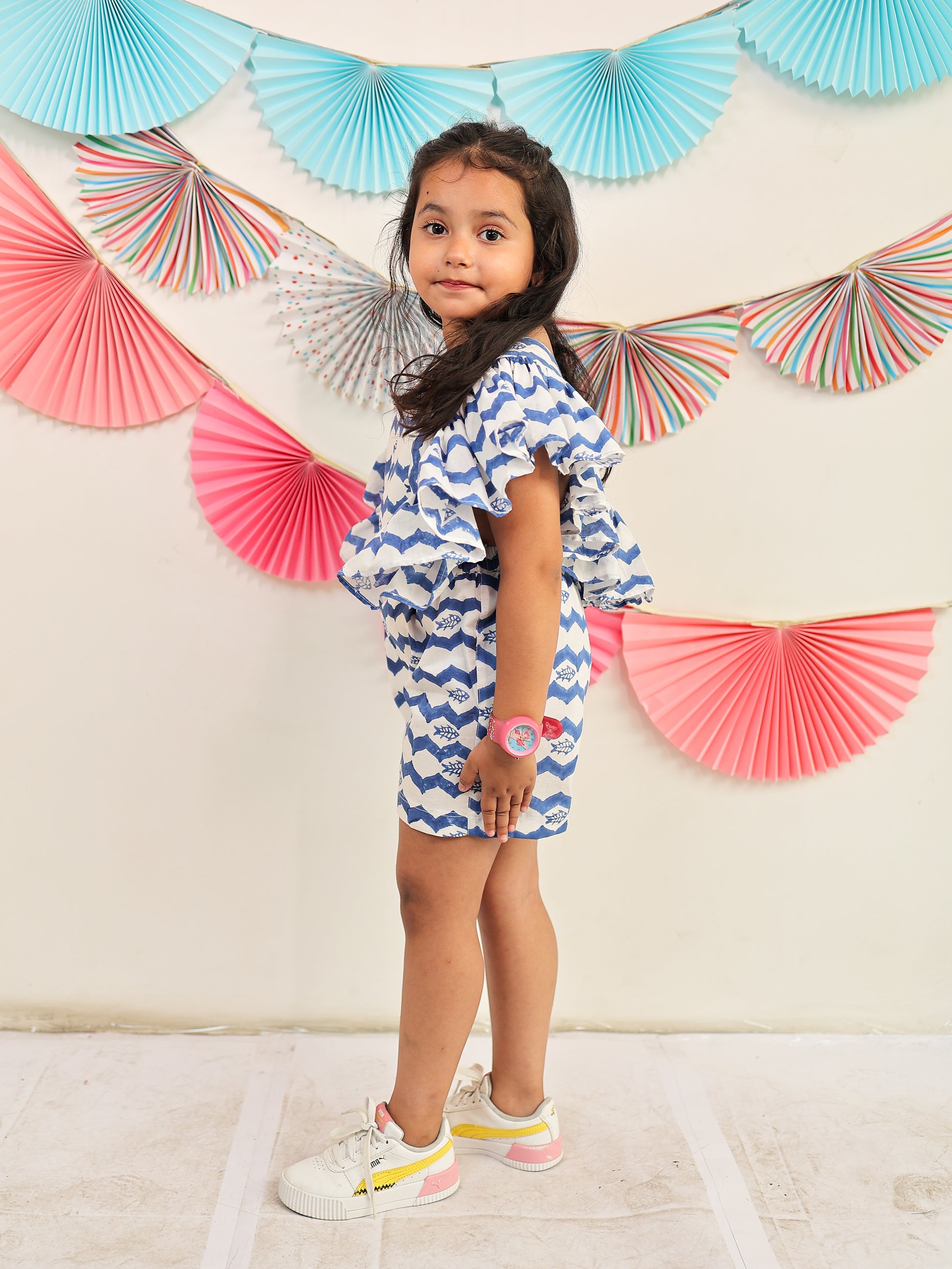 Whimsical waves playsuit