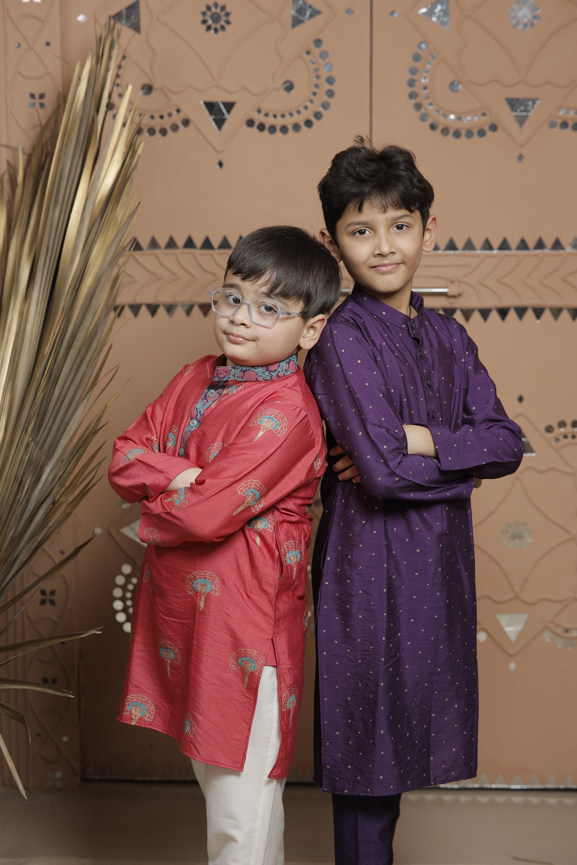 purple kurta set