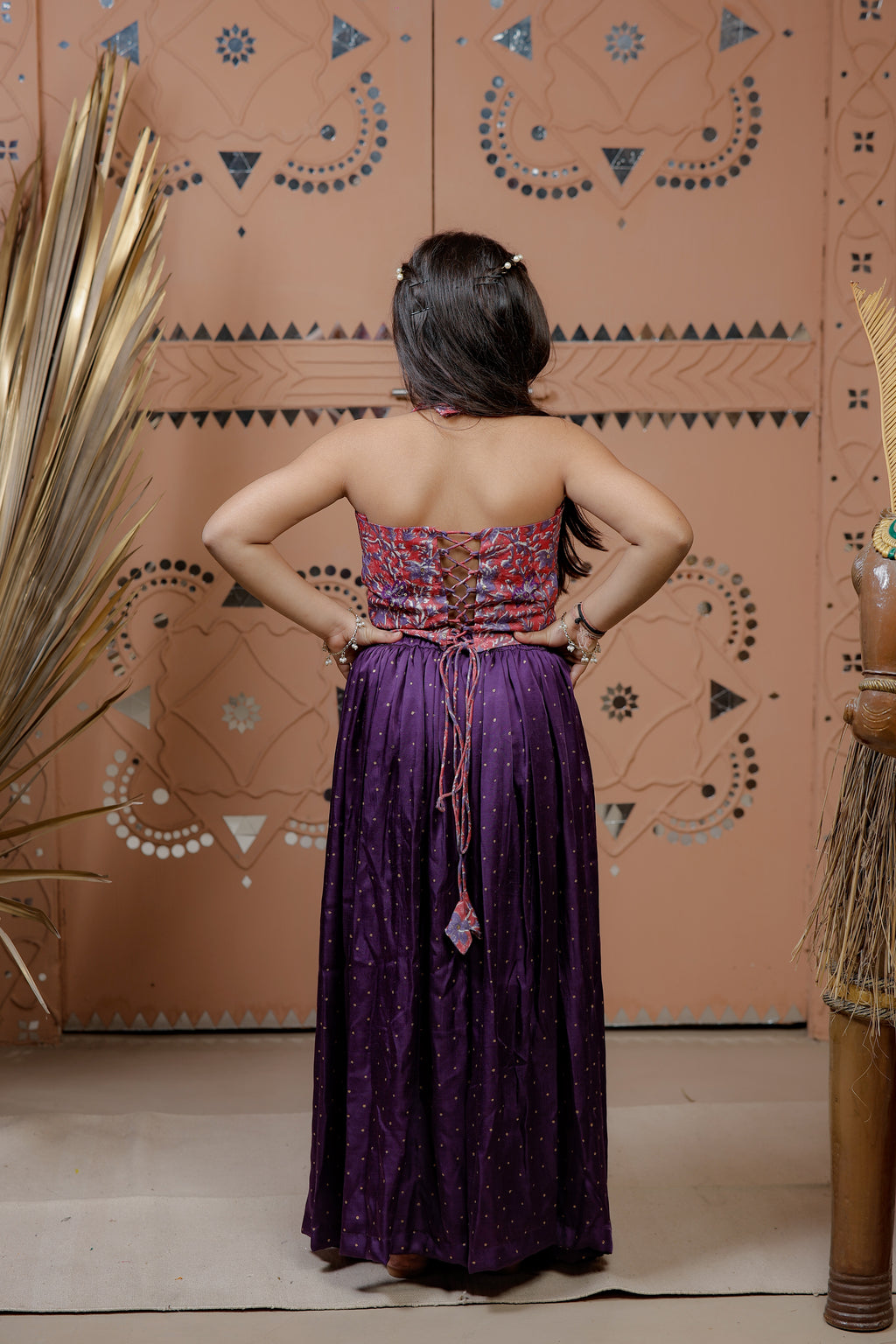 Floral Corset Top with sharara