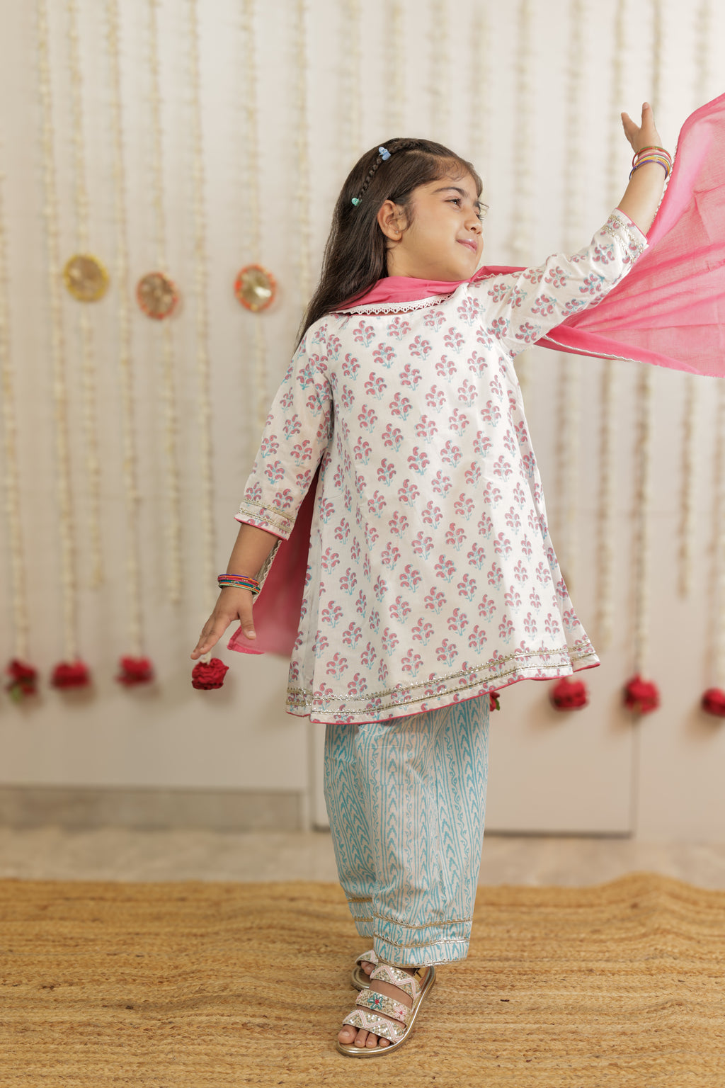 Paisley Kurta Farshi Salwar with Dupatta