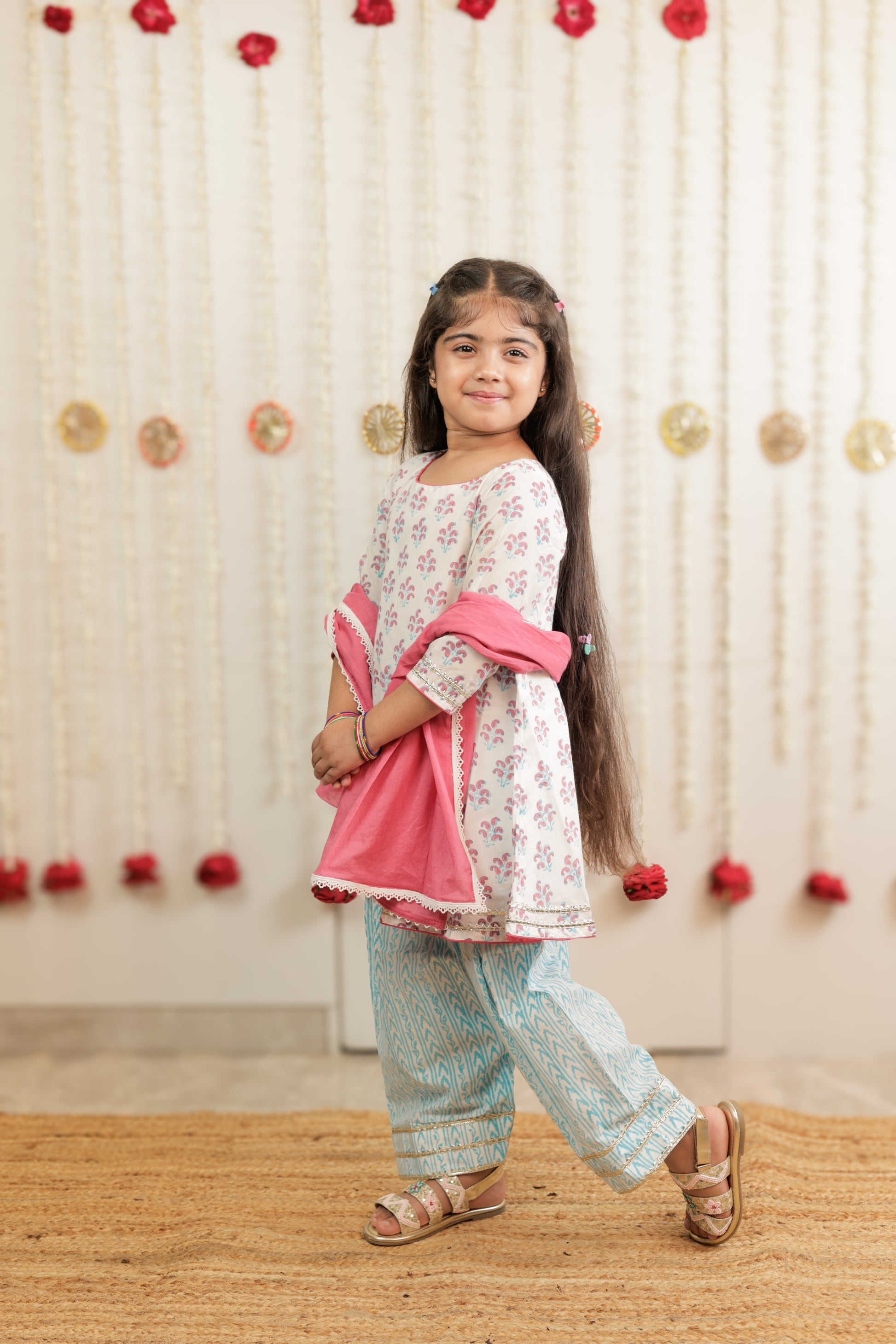 Paisley Kurta Farshi Salwar with Dupatta