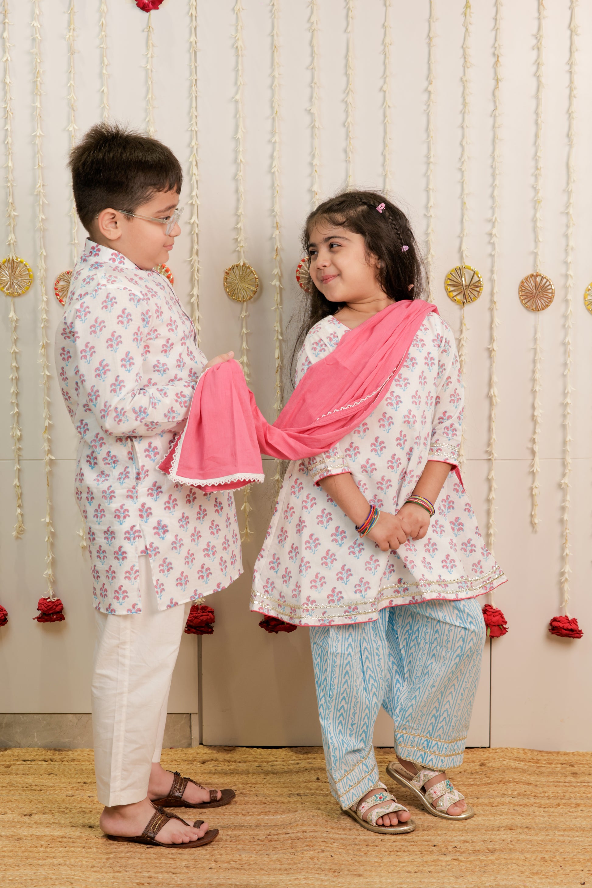 Paisley Kurta Farshi Salwar with Dupatta