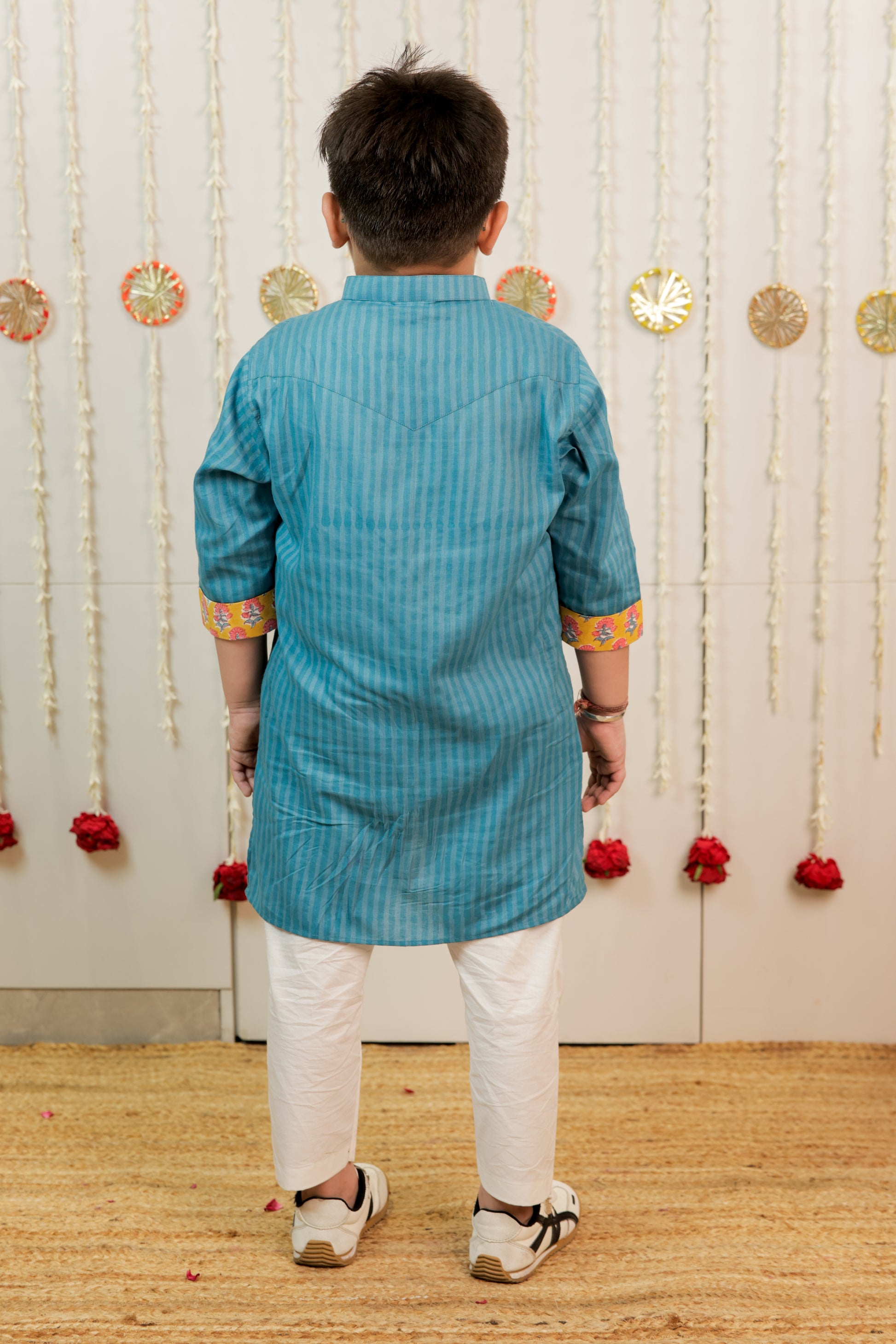 Petal & Stripe Kurta Set