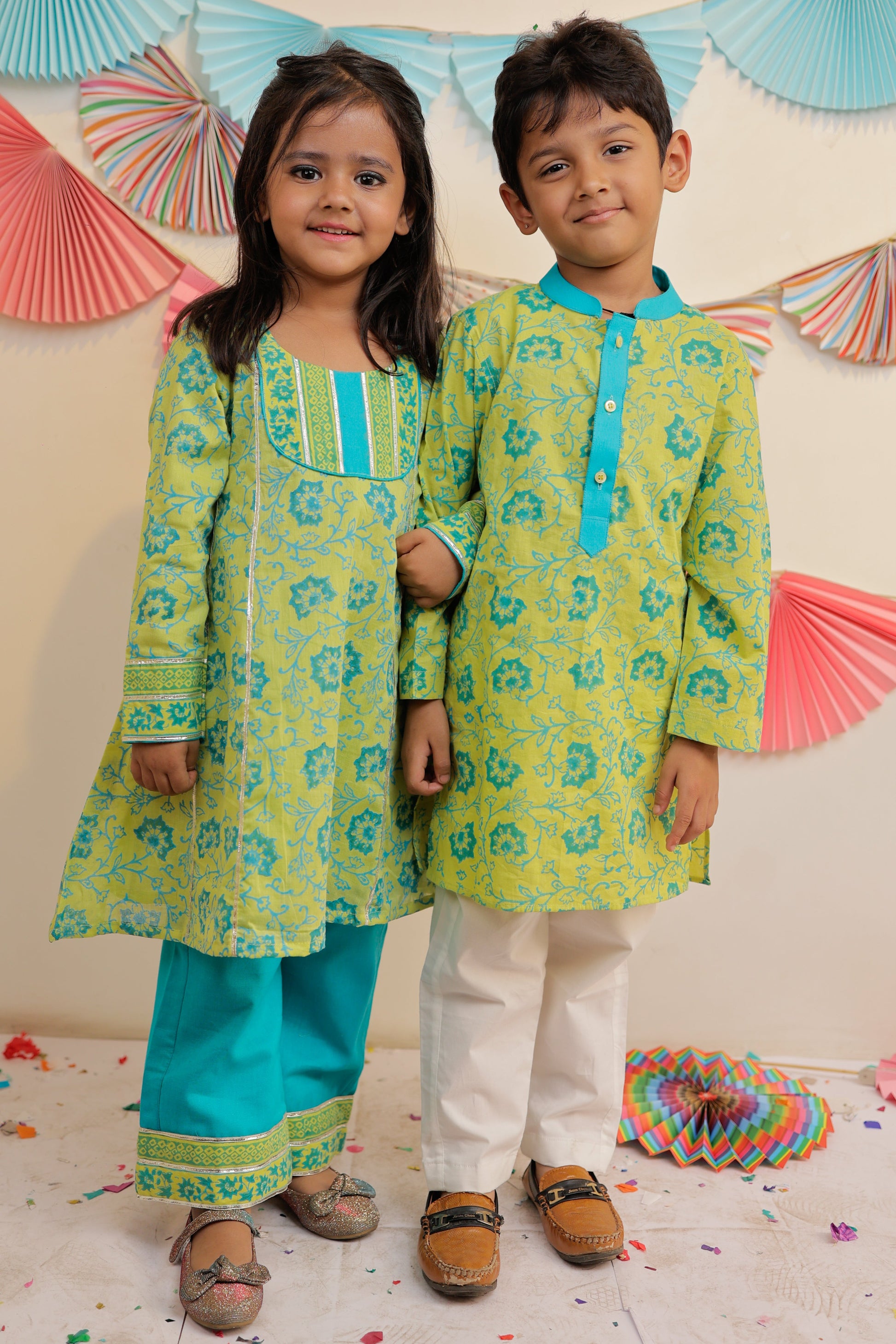 Green Garden Kurta with pants