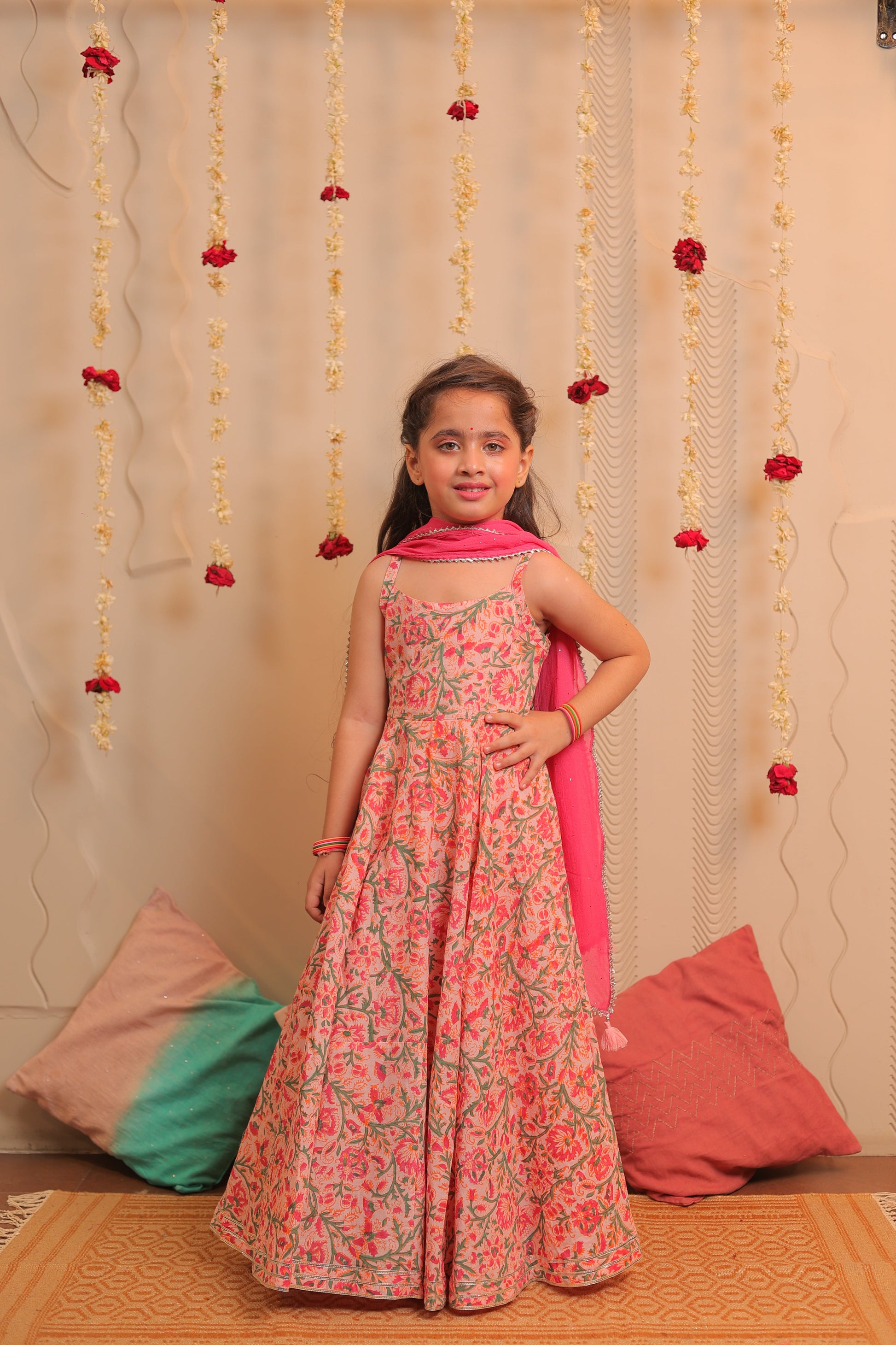 Kamal long anarkali with dupatta
