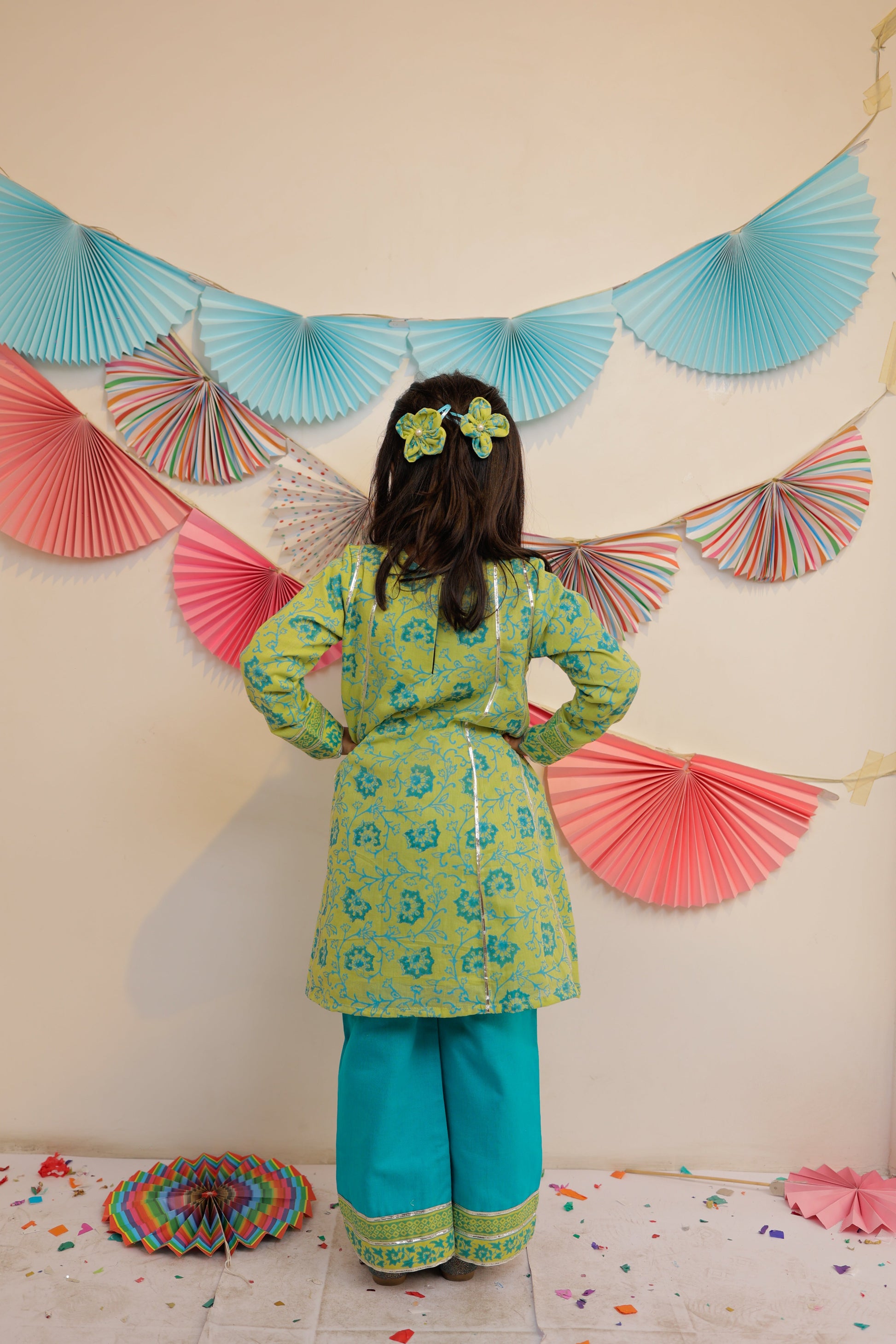Green Garden Kurta with pants