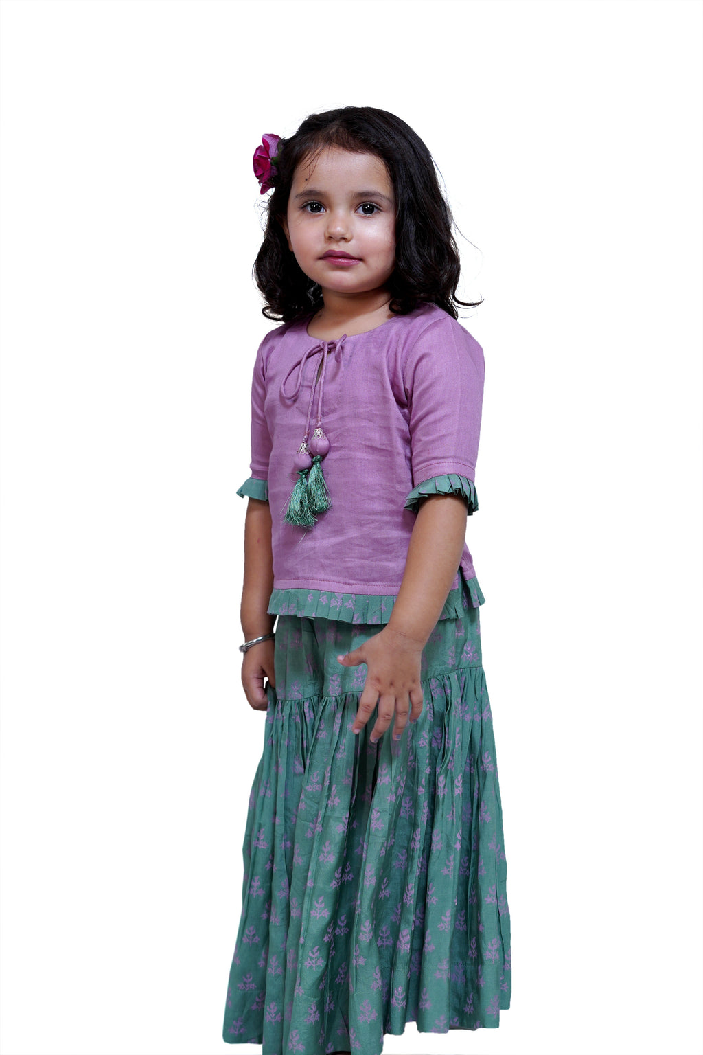 BLOCK PRINTED SHARARA WITH KURTA SET