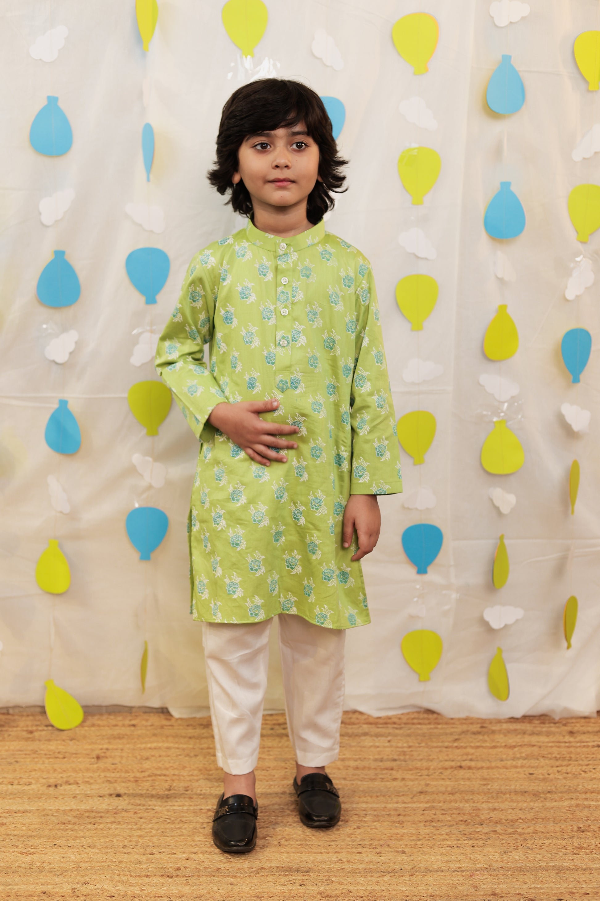 Green kurta set