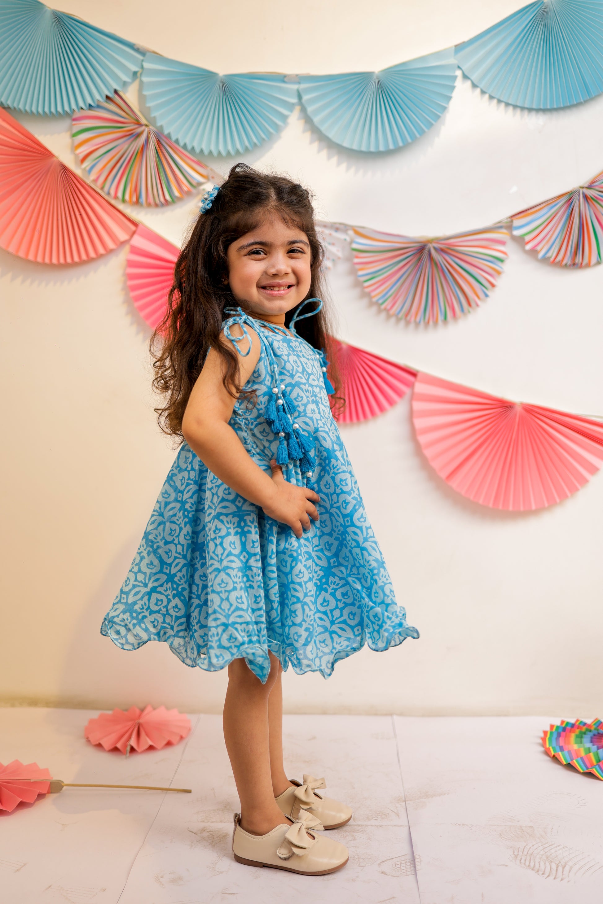Cloudy sky tassel dress