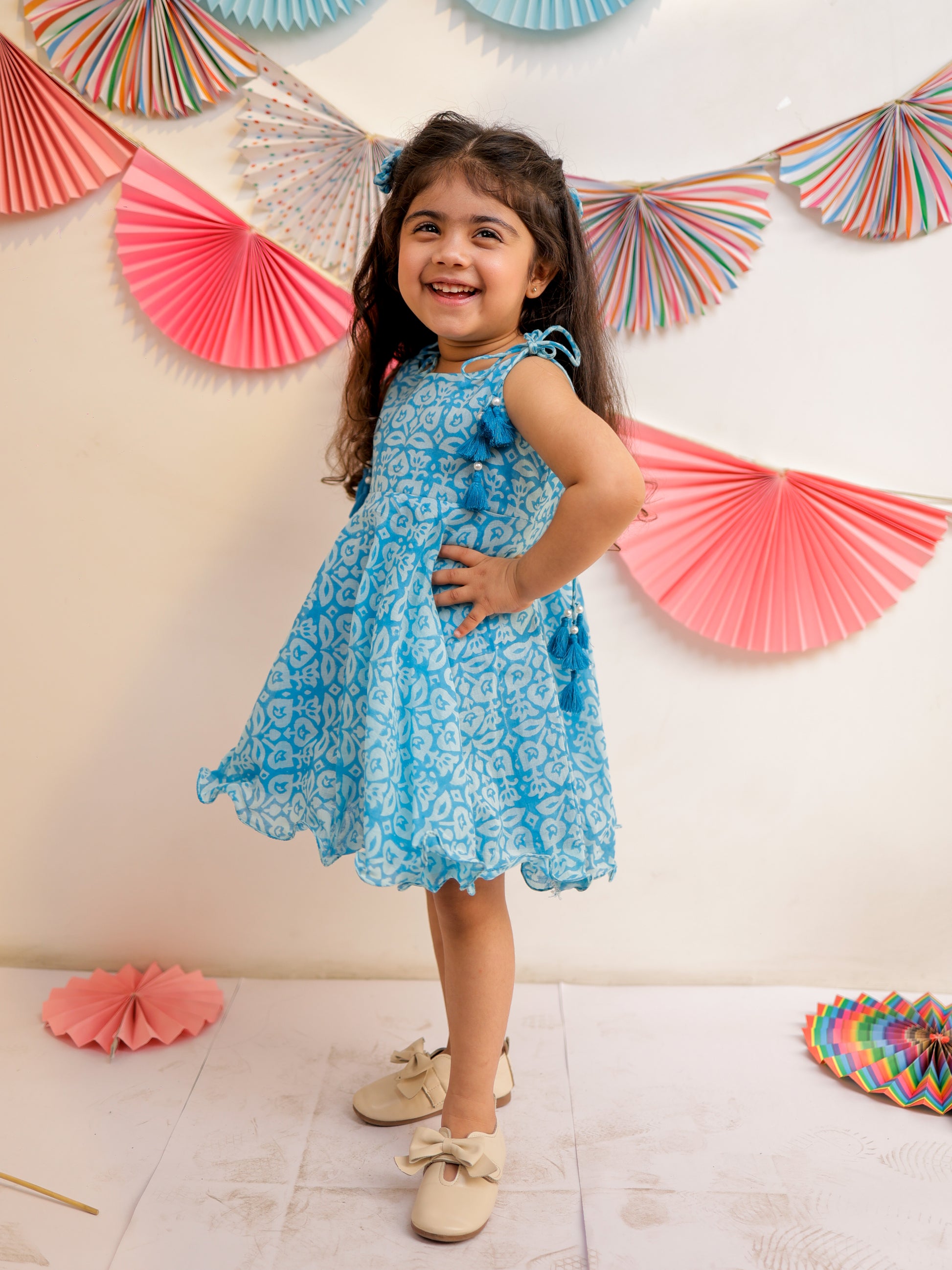 Cloudy sky tassel dress